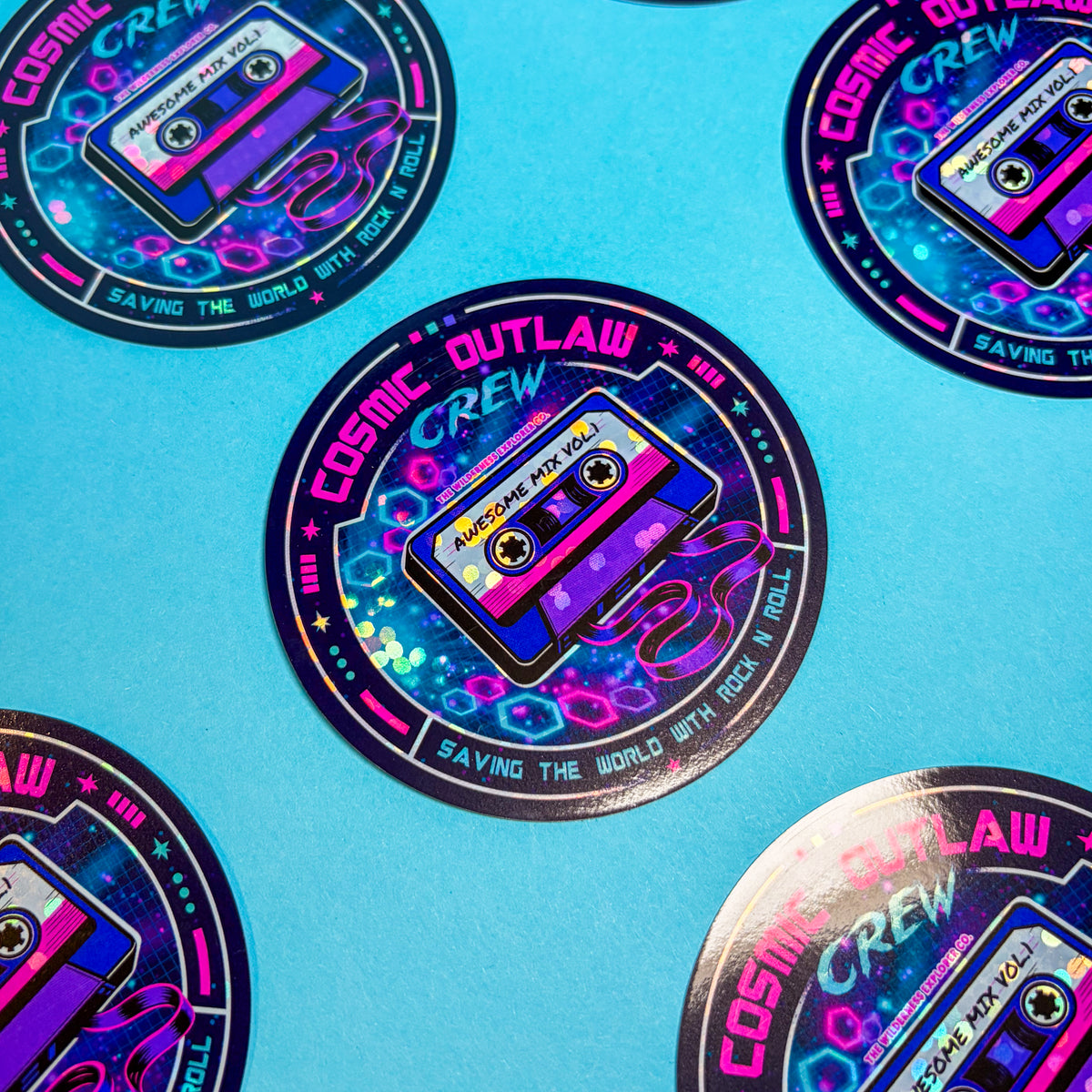 Cosmic Outlaw Crew Holographic Vinyl Sticker/Magnet