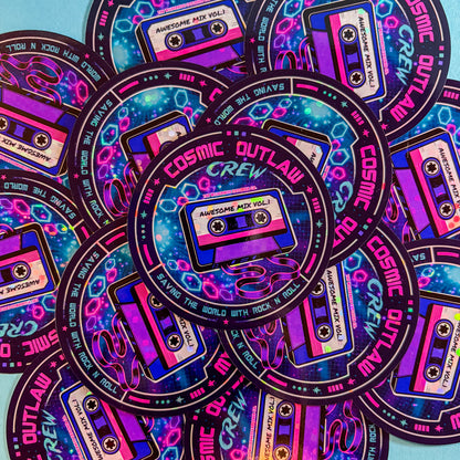 Cosmic Outlaw Crew Holographic Vinyl Sticker/Magnet