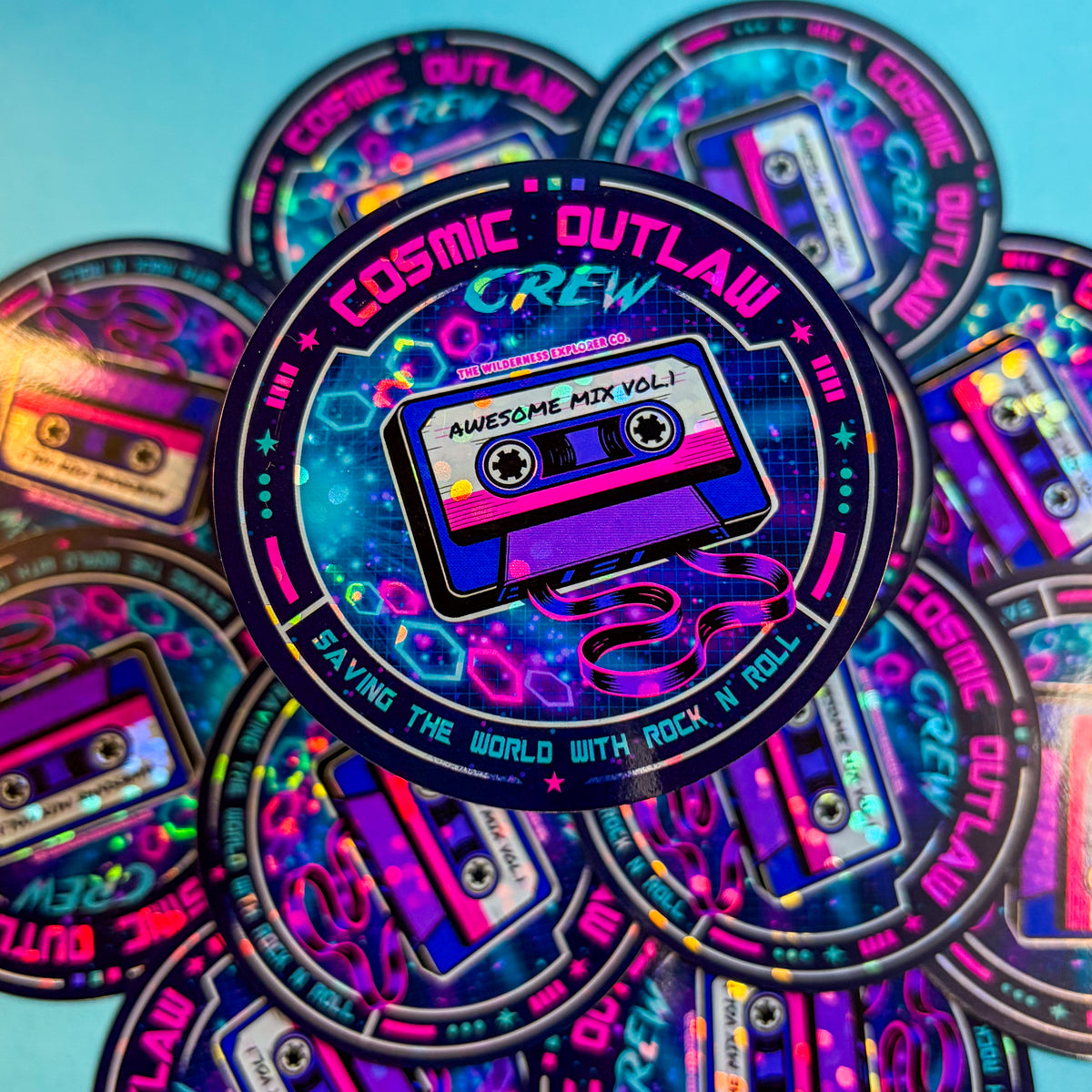 Cosmic Outlaw Crew Holographic Vinyl Sticker/Magnet