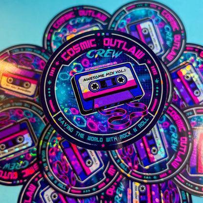 Cosmic Outlaw Crew Holographic Vinyl Sticker/Magnet