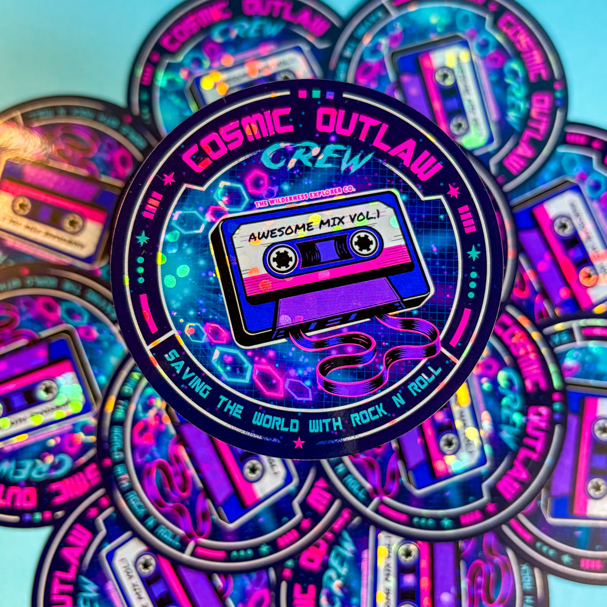 Cosmic Outlaw Crew Holographic Vinyl Sticker/Magnet