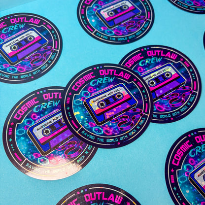 Cosmic Outlaw Crew Holographic Vinyl Sticker/Magnet