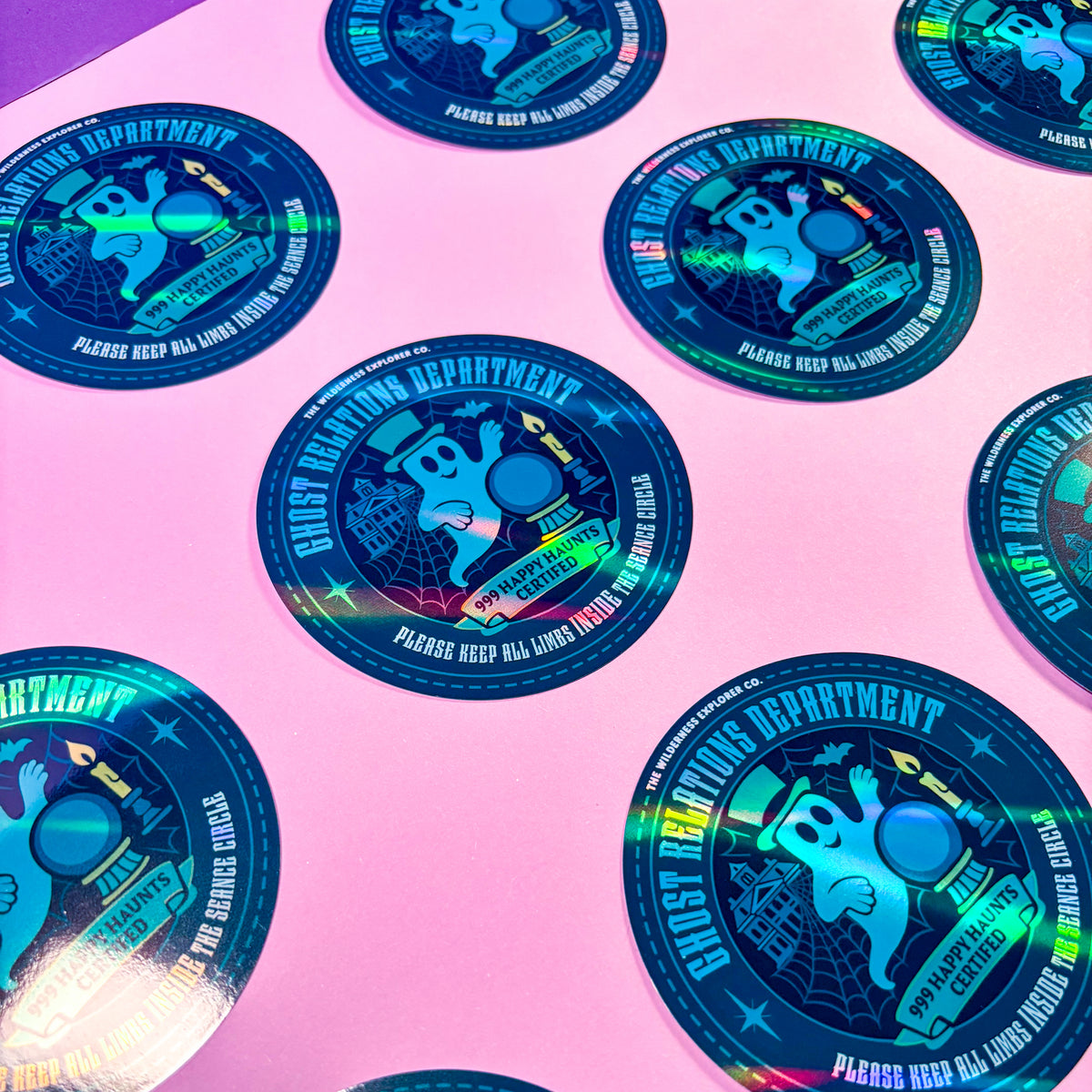 Ghost Relations Department - Holographic Vinyl Sticker/Magnet