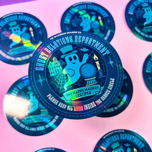 Ghost Relations Department - Holographic Vinyl Sticker/Magnet