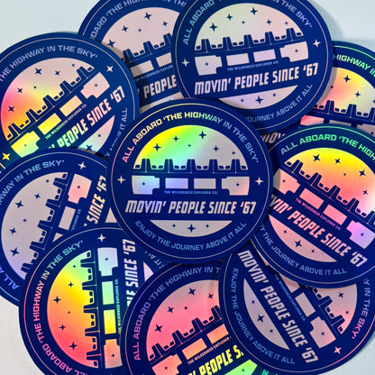 Movin' People Since '67 - Holographic Vinyl Sticker/Magnet