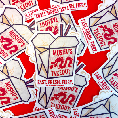 Mushu's Takeout - Vinyl Sticker/Magnet