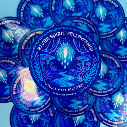 River Spirit Fellowship - Glossy Metallic Vinyl Sticker/Magnet
