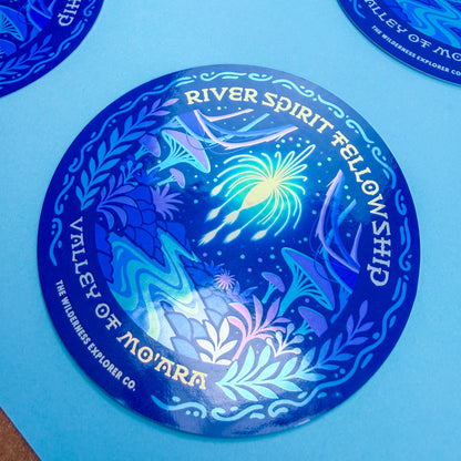 River Spirit Fellowship - Glossy Metallic Vinyl Sticker/Magnet