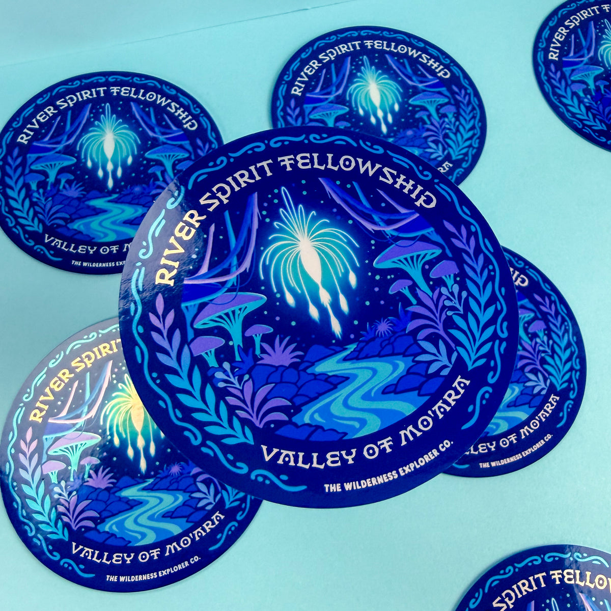 River Spirit Fellowship - Glossy Metallic Vinyl Sticker/Magnet