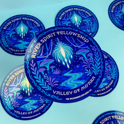 River Spirit Fellowship - Glossy Metallic Vinyl Sticker/Magnet