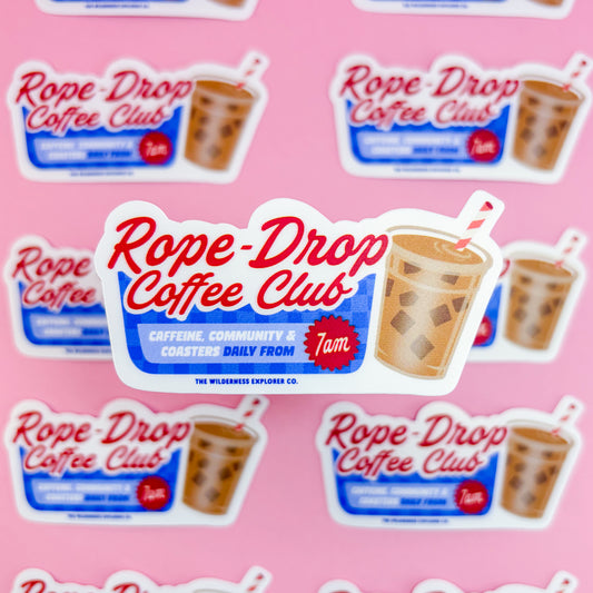 Rope Drop Coffee Club - Vinyl Sticker/Magnet