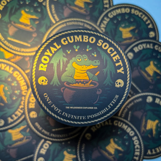 Royal Gumbo Society - Gold Matte Vinyl Sticker/Magnet