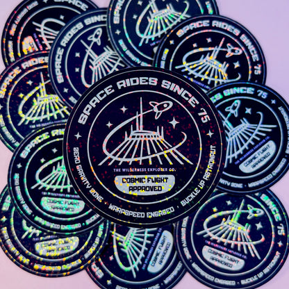Space Rides Since '75 - Holographic Vinyl Sticker/Magnet