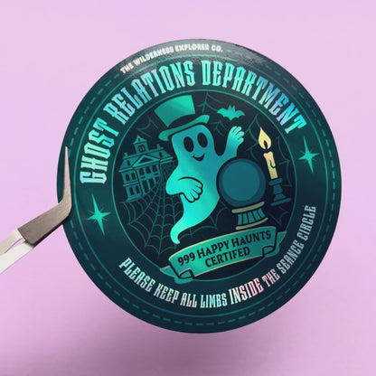 Ghost Relations Department - Holographic Vinyl Sticker/Magnet
