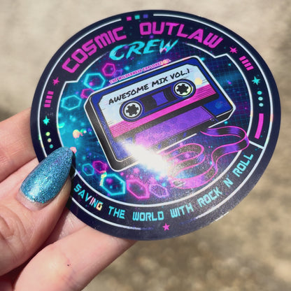Cosmic Outlaw Crew Holographic Vinyl Sticker/Magnet
